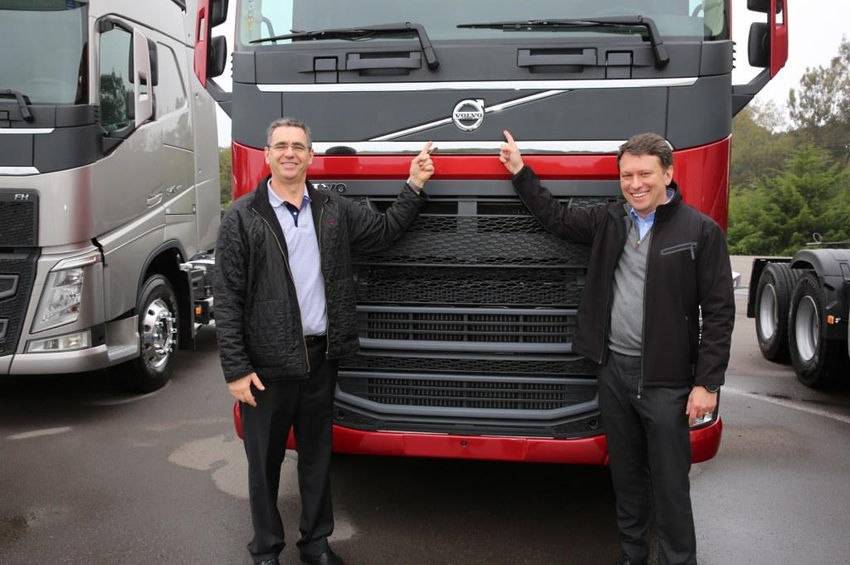 David Randon com Wilson Lieman presidente Volvo  - foto: João Lazzarotto.