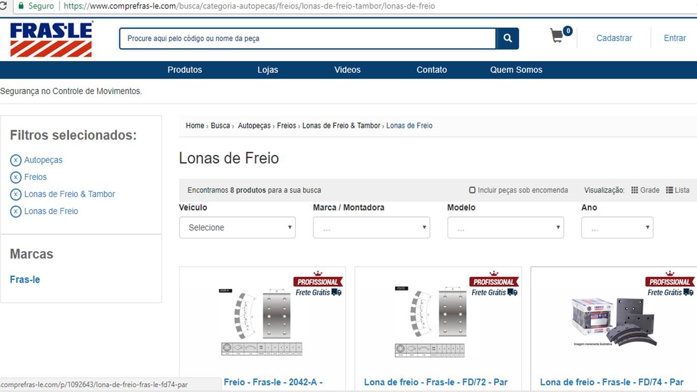 Fras-le anuncia sua entrada no e-commerce para a venda de autopeças.