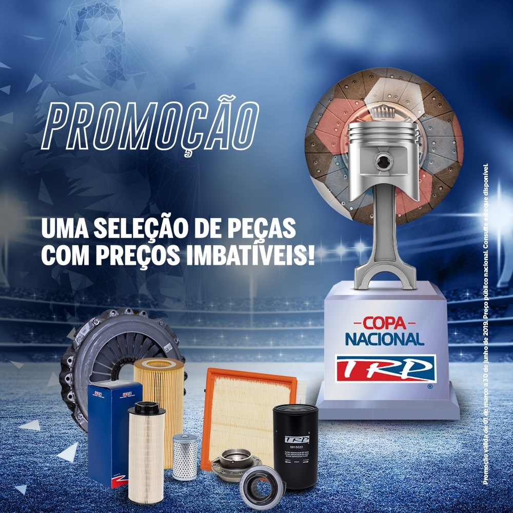 Promoção Copa Nacional TRP oferece até 40% de desconto.