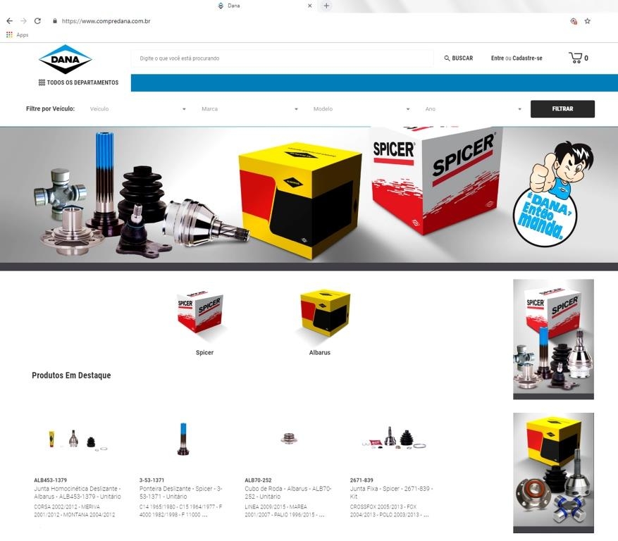 Dana lança portal de vendas diretas.