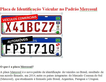 Perguntas e Respostas sobre o novo padrão de placa.