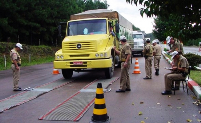 Pesagem de cargas volta a três rodovias gaúchas.