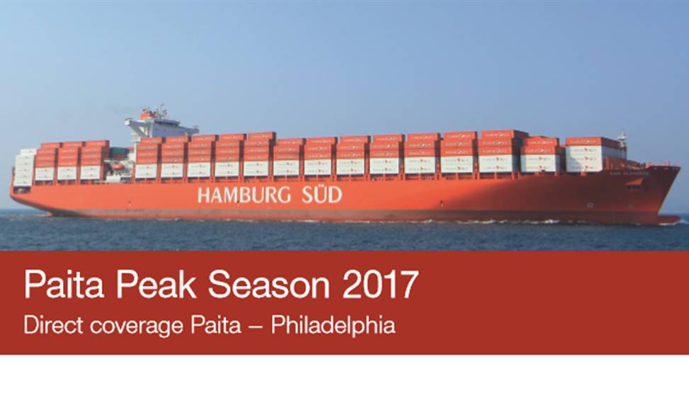 Hamburg Süd inicia serviço sazonal de transporte de frutas frescas para os EUA.