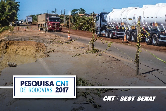 Rodovias pioram de qualidade, mostra pesquisa CNT.
