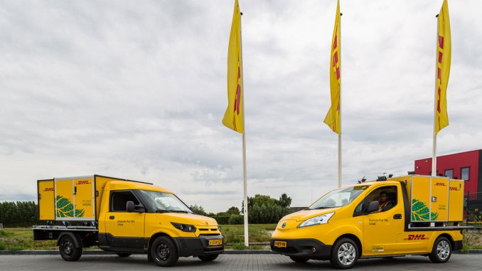 DHL amplia uso de veículos elétricos na Europa.