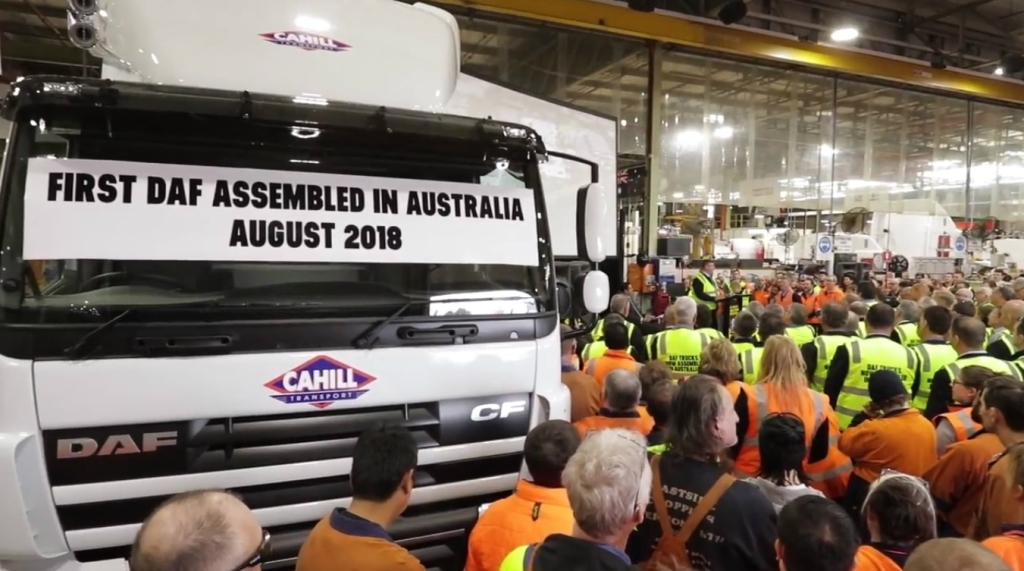 DAF inicia montagem de caminhões na Austrália.