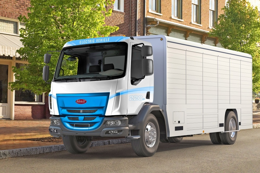 O Peterbilt Model 220EV fez parte da linha zero emissões exposta pela PACCAR na CES 2019.