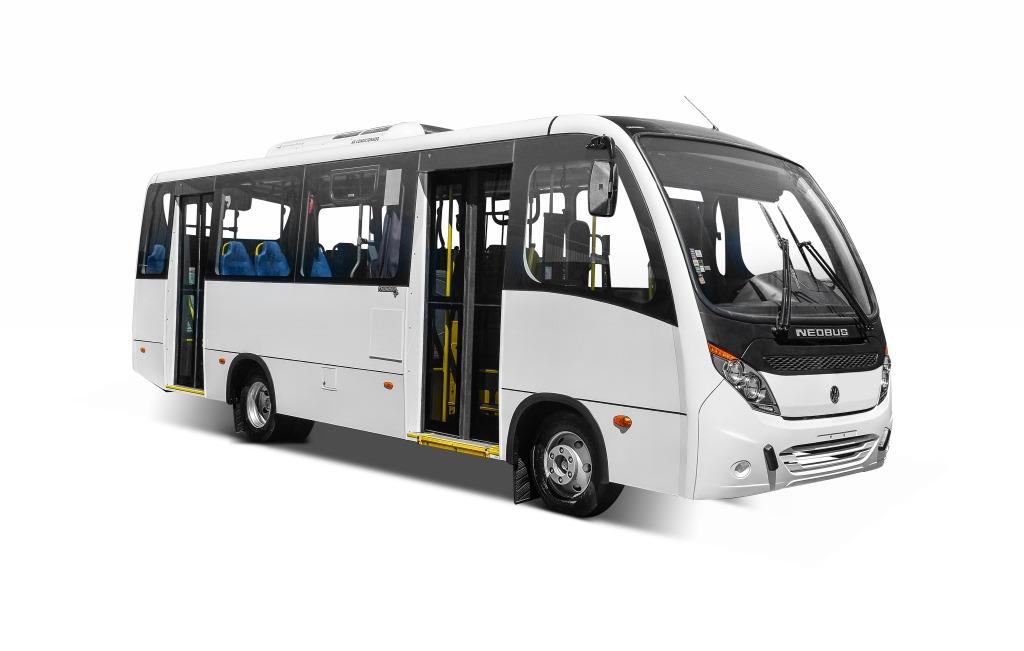 Neobus expõe Thunder+ na Fenatral 2018.