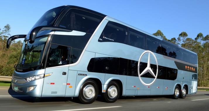 Mercedes-Benz mantém liderança  nas vendas de ônibus no Brasil.