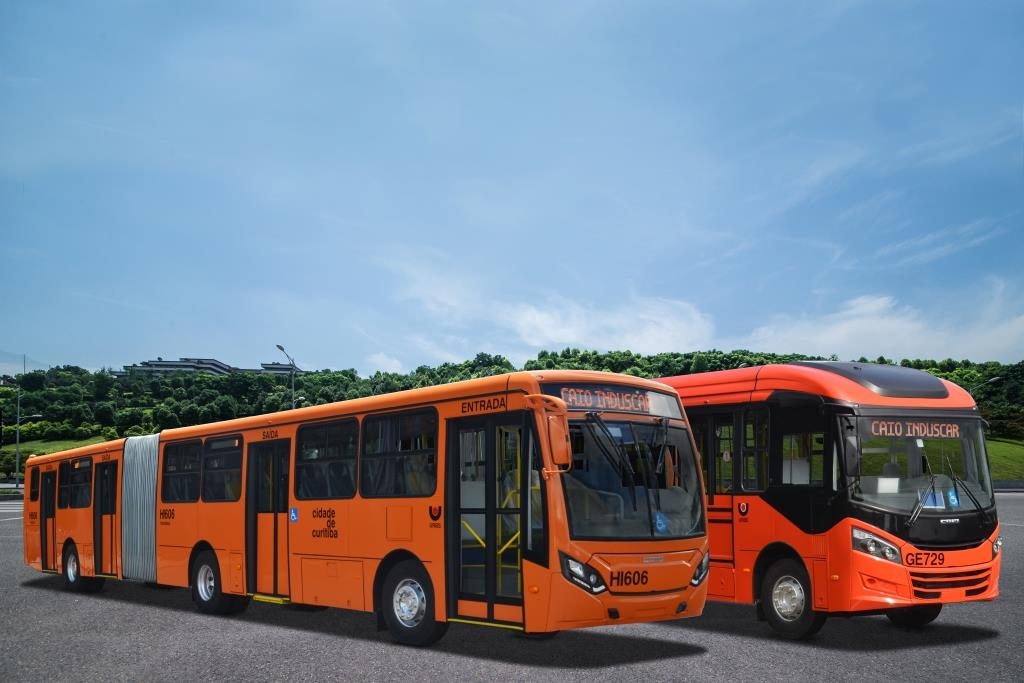 Renovação de frota aumenta a participação da Caio no transporte de Curitiba.