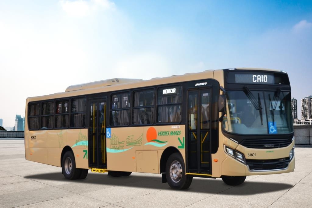 Joinville recebe novos ônibus Apache Vip da Caio.