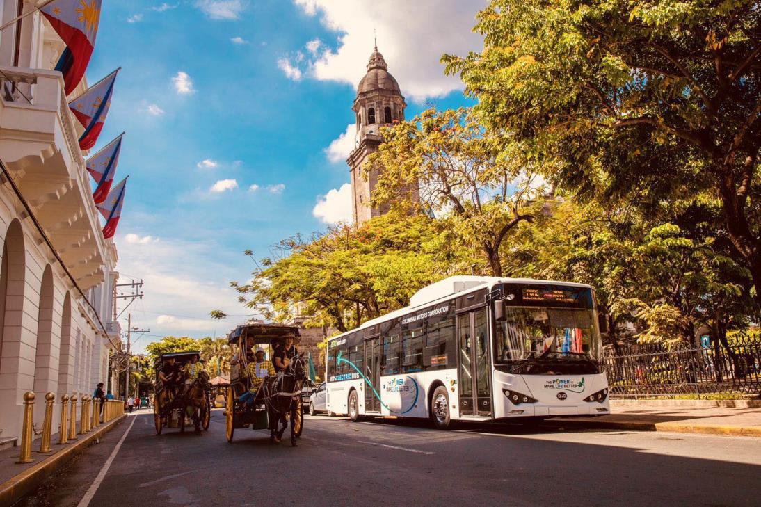 BYD lança o programa de Solução de Transporte Eletrificado Multicamadas nas Filipinas.