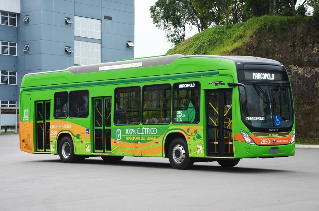 Ônibus 100% elétricos Marcopolo Torino Low Entry já rodam em Bauru.