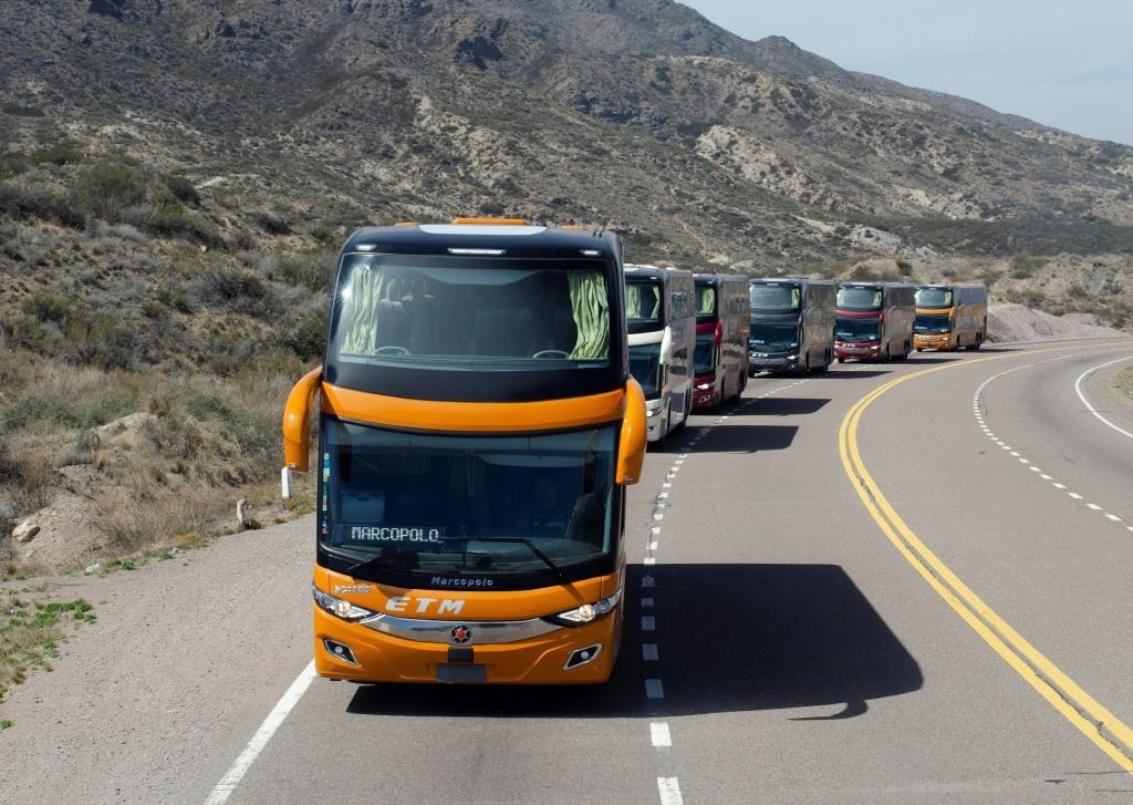 Ônibus New G7 supera produção de 100 unidades e Marcopolo comemora resultado.