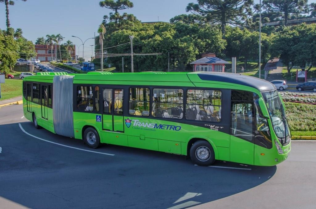 Marcopolo renova frota de ônibus do sistema BRT da Guatemala.