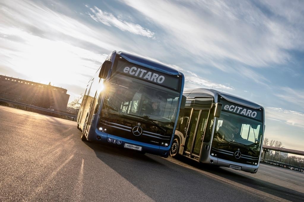 Daimler avança com a produção do ônibus elétrico eCitaro da Mercedes-Benz.