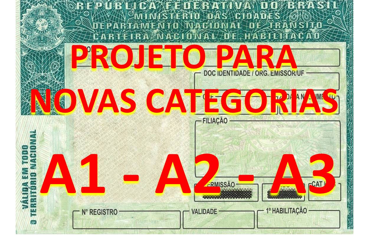 Carteira de Motorista: Projeto de Lei cria novas categorias.