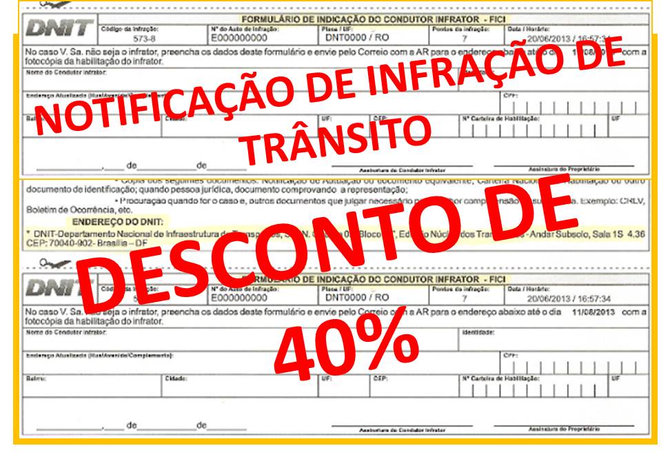 Motorista infrator parece não gostar de ganhar desconto na multa.