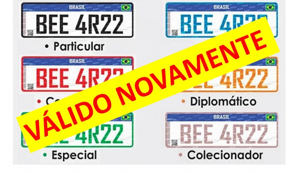 Justiça libera e placas Mercosul voltam valer.