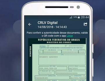 Certificado digital para transferência de veículo completa um mês.